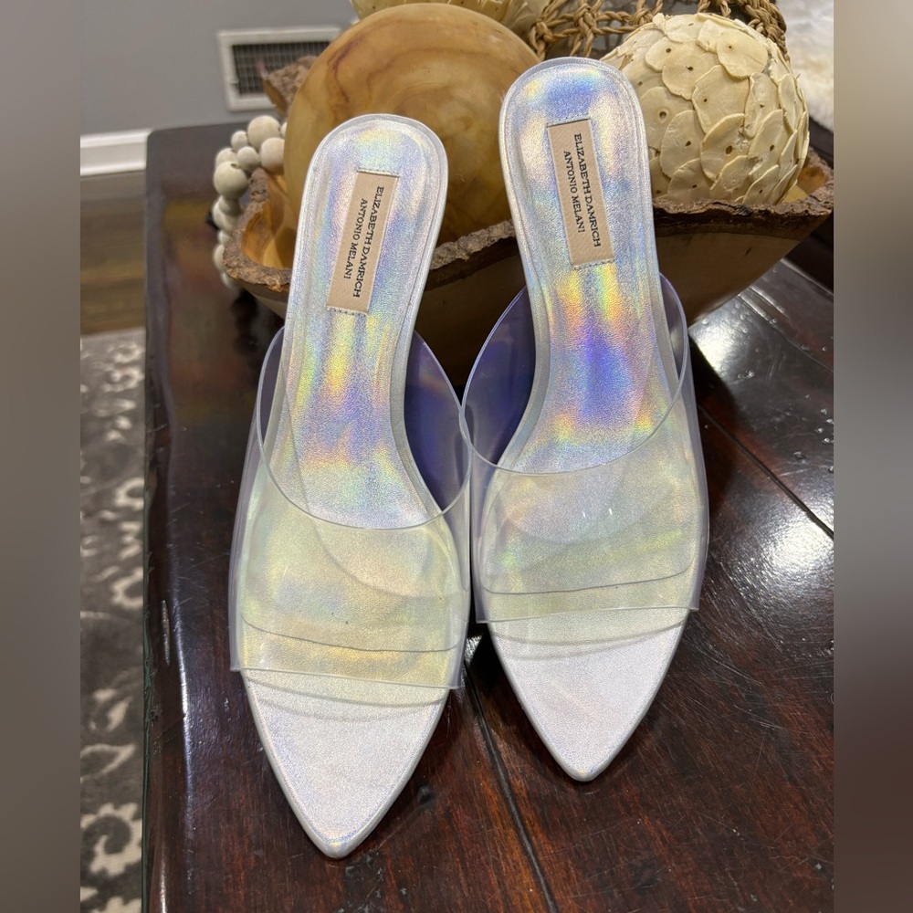 Antonio Melani and Elizabeth Damrich Vinyl Slide Sandals